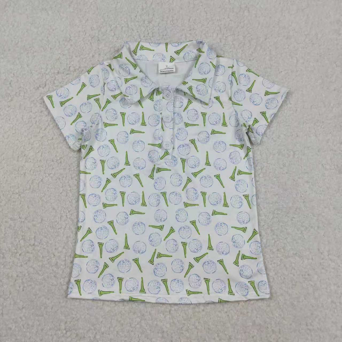 Golf Style Short Sleeve Boys Top Sibling Clothes RTS