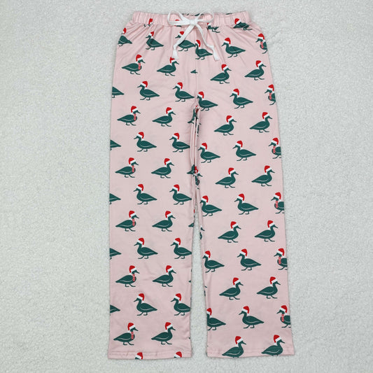 P0637 Christmas mallard duck hat pink adult women pants