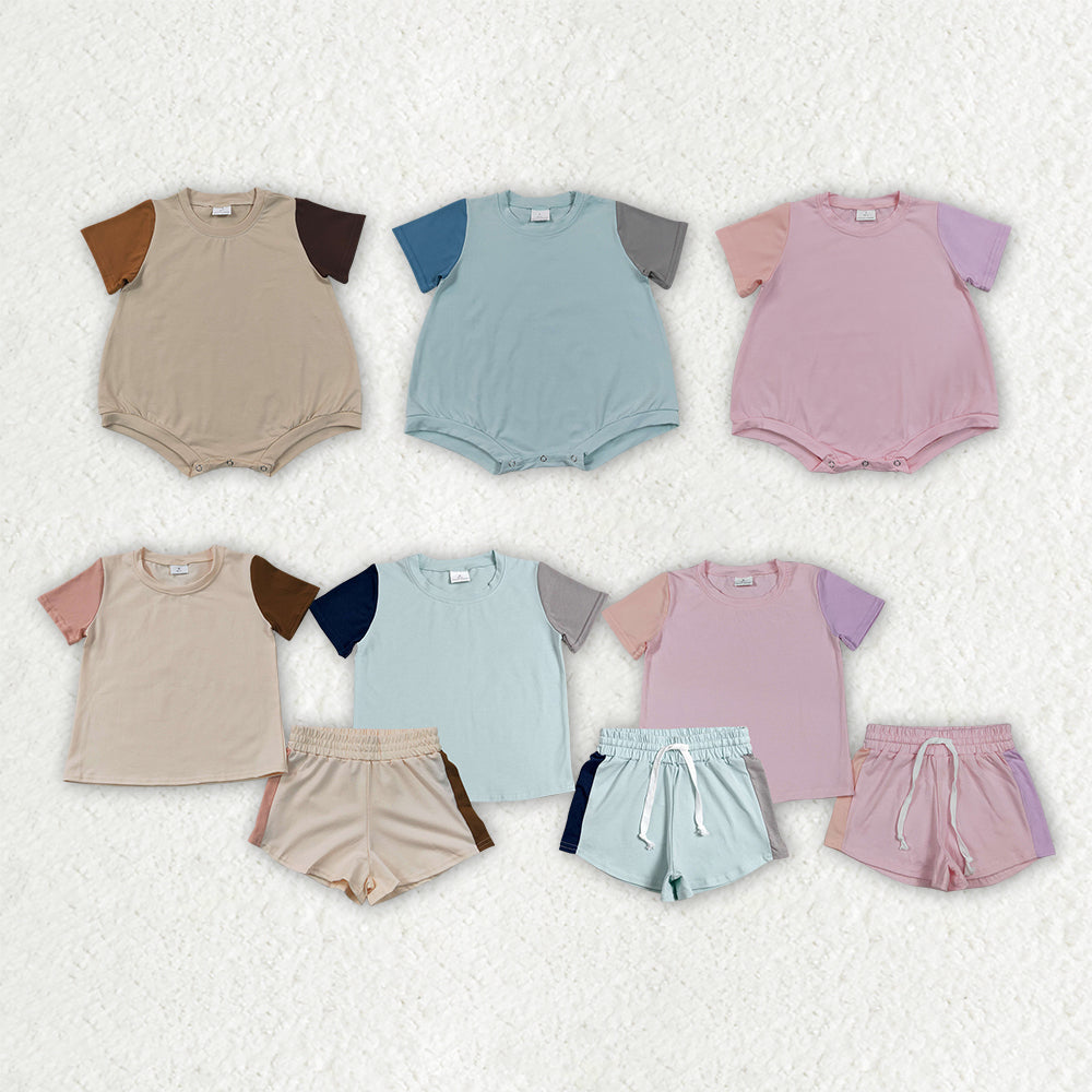Solid Color Cotton Girls Set/Romper RTS Sibling Clothes