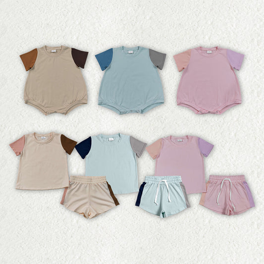 Solid Color Cotton Girls Set/Romper RTS Sibling Clothes