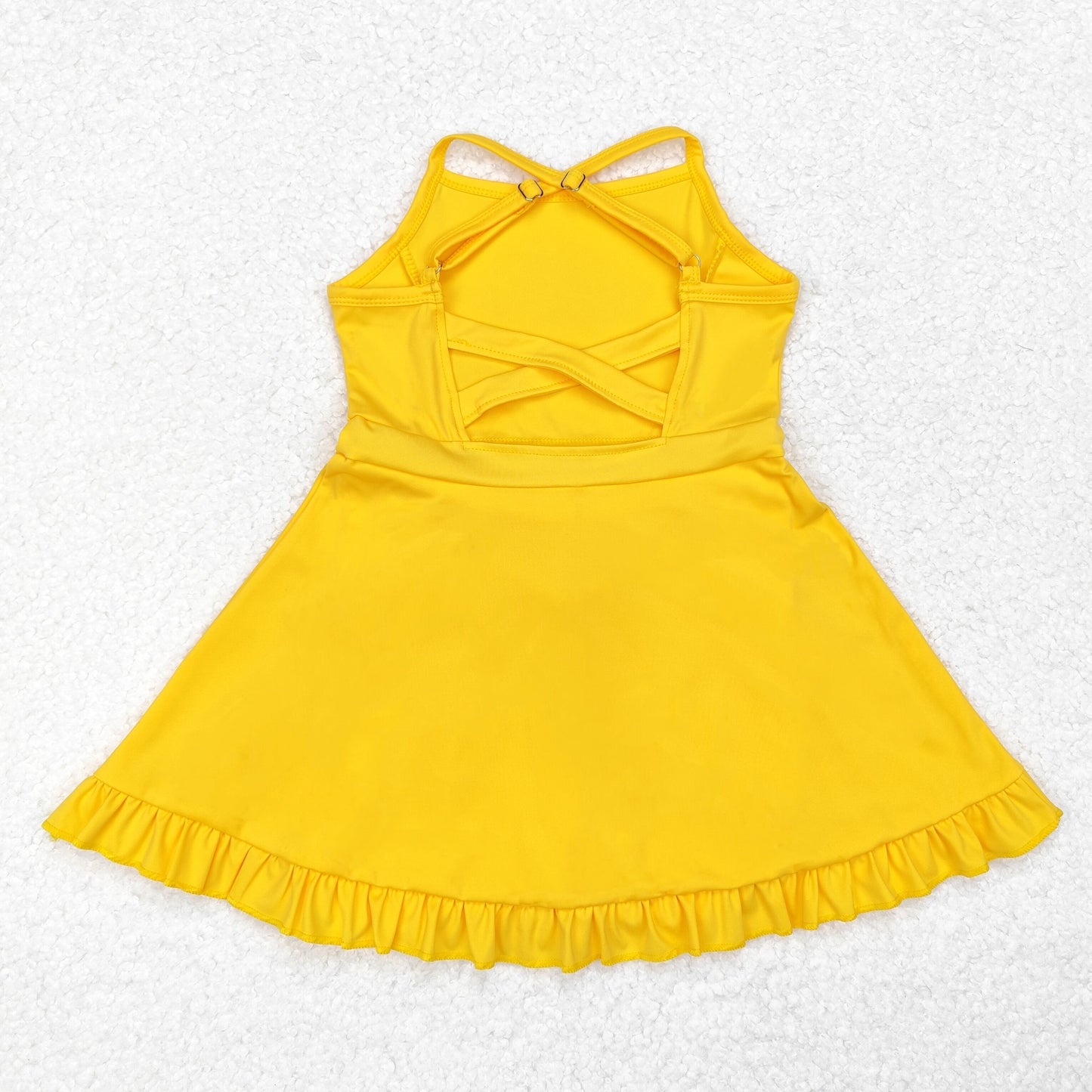 S0455 yellow blue girls tennis clothes