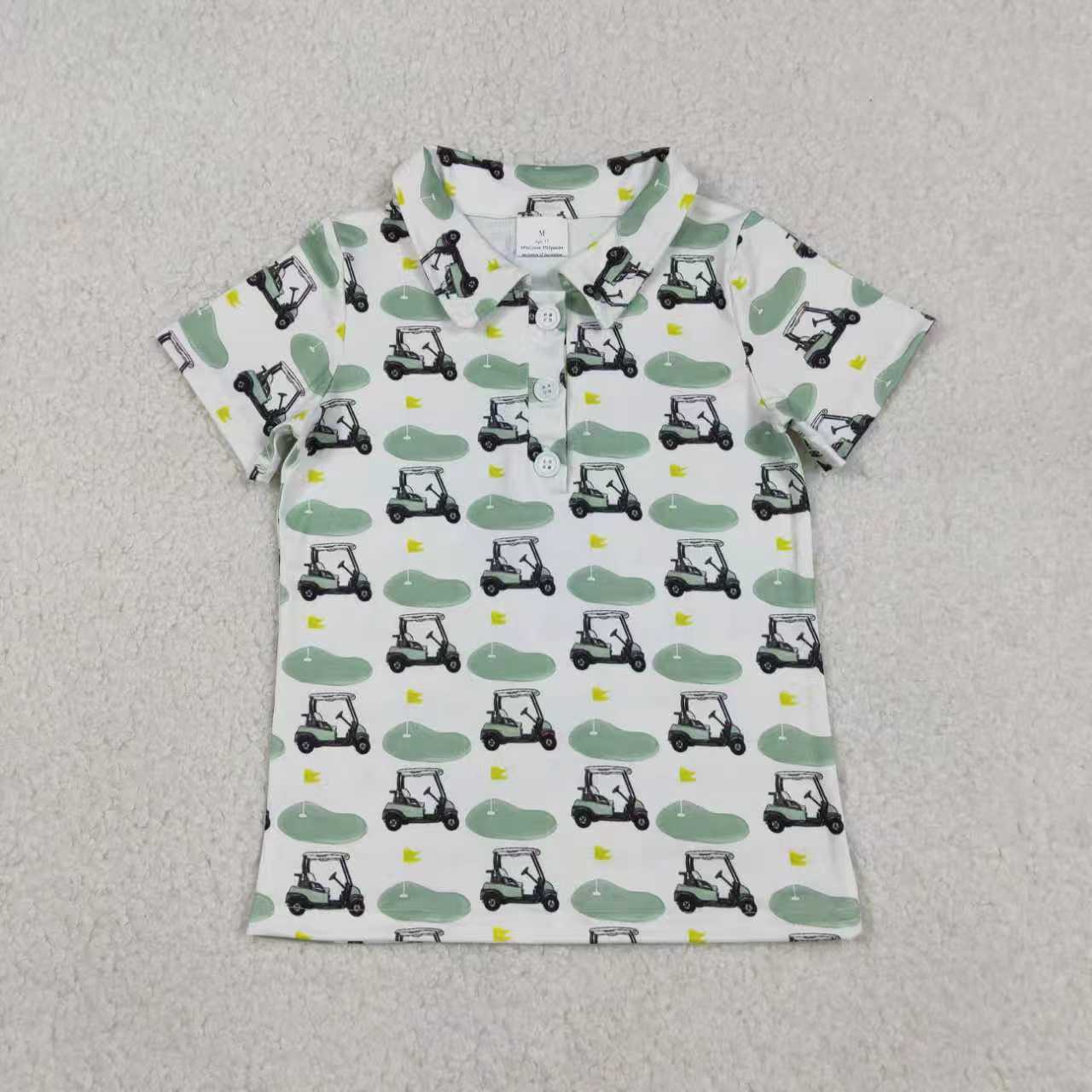 Golf Style Short Sleeve Boys Top Sibling Clothes RTS