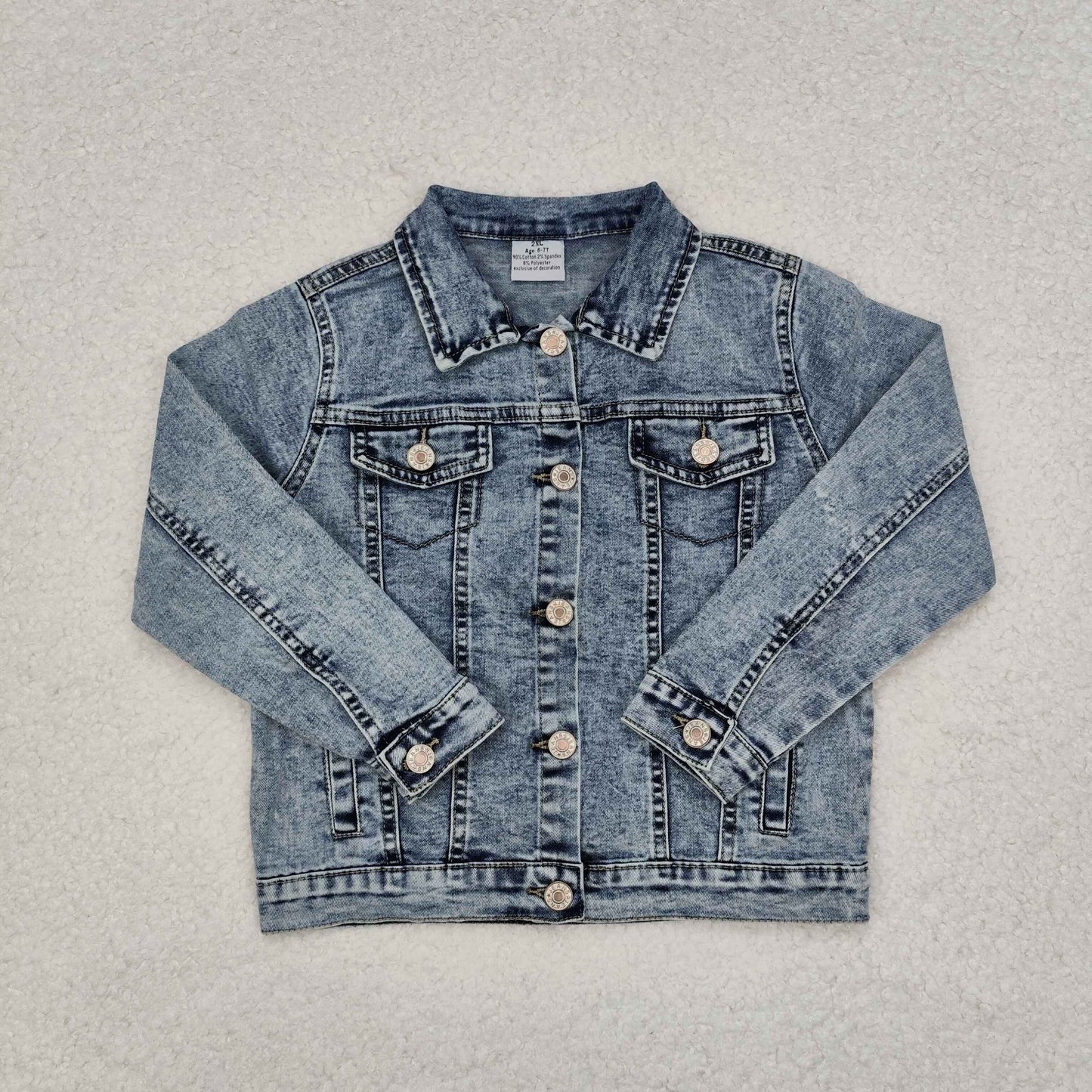 6 A5-14 Blue long sleeve kids coat