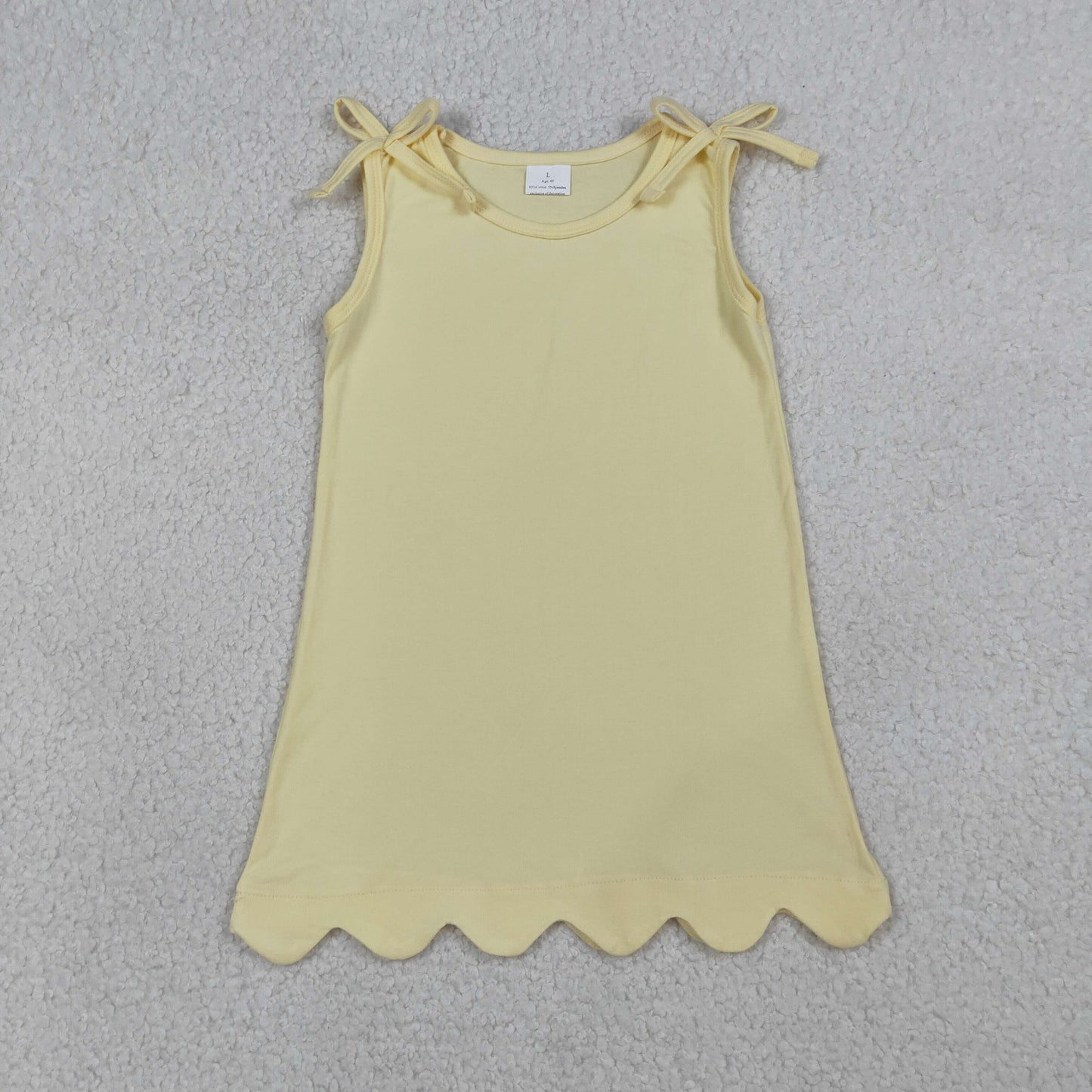 GSD3707 Scallop Yellow GIrls Dress
