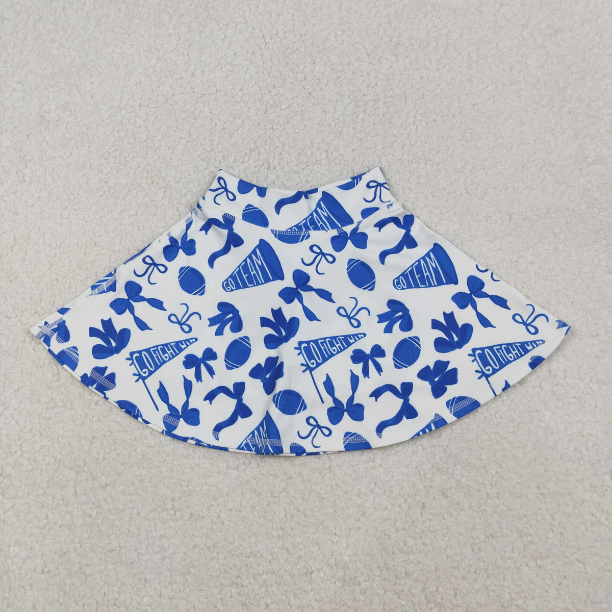 GLK0138 football bows blue skort girls skirt