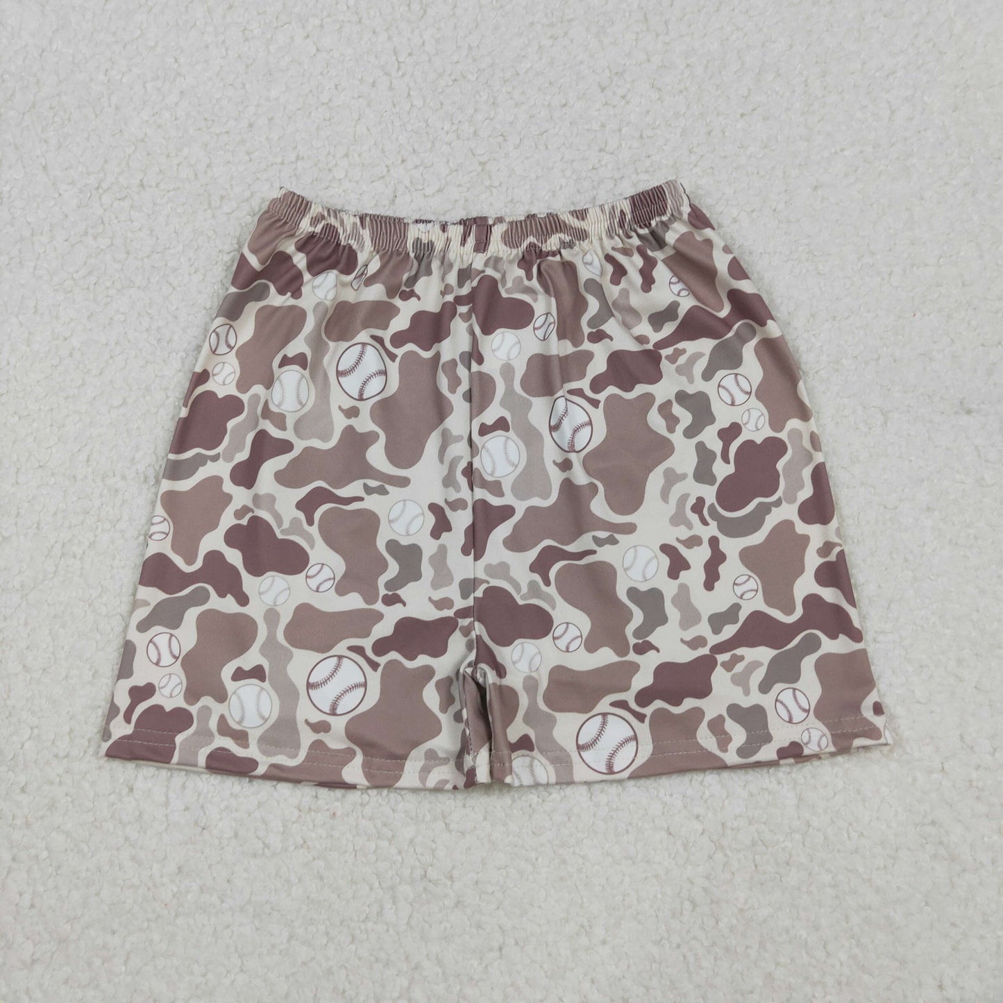 SS0654 hunting camo baseball khaki boys shorts