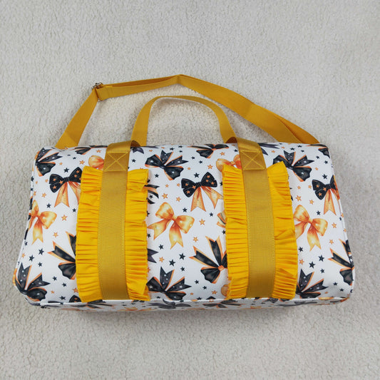BA0314 Halloween black/orange bows ruffles bag