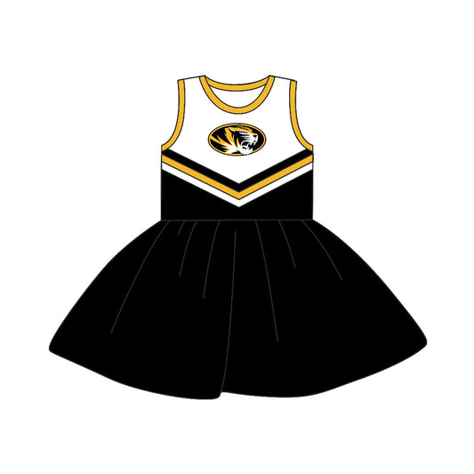 custom Team dress 15 black sleeveless girls dress