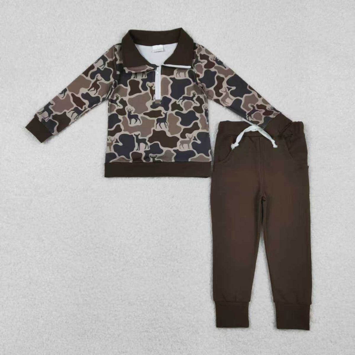 Hunting Camo Deer Zipper Hoodie/Set RTS Sibling Clothes