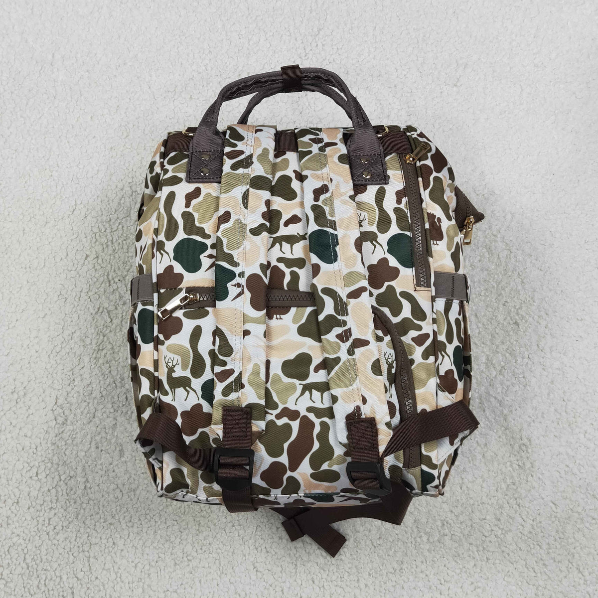 BA0407 Camo Diaper Bag