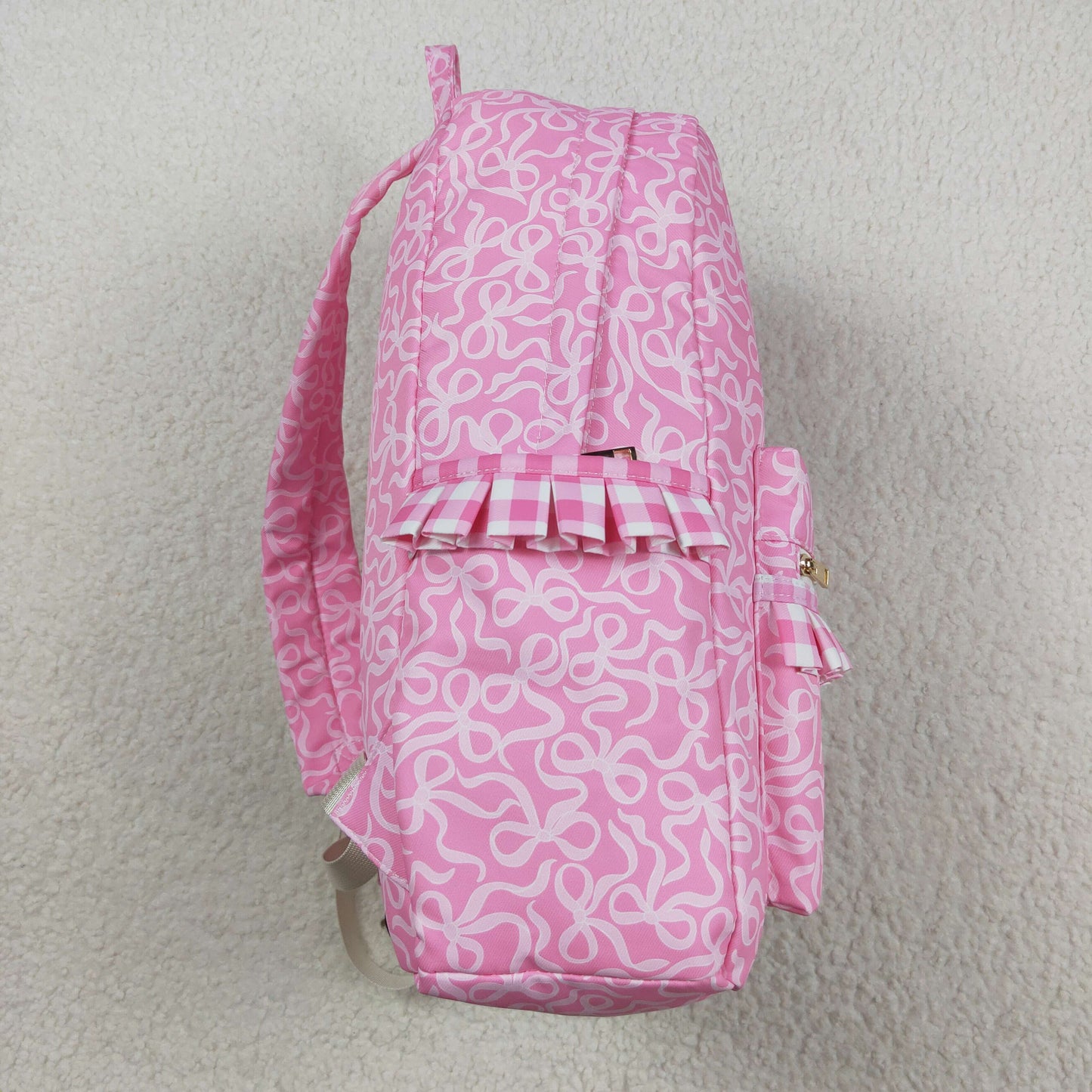 BA0308 pink bows pink ruffles school bag
