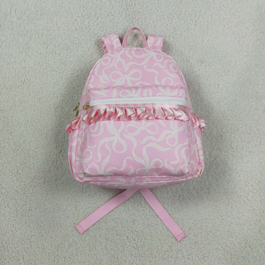 BA0459 Pink Bows Ruffles Bag