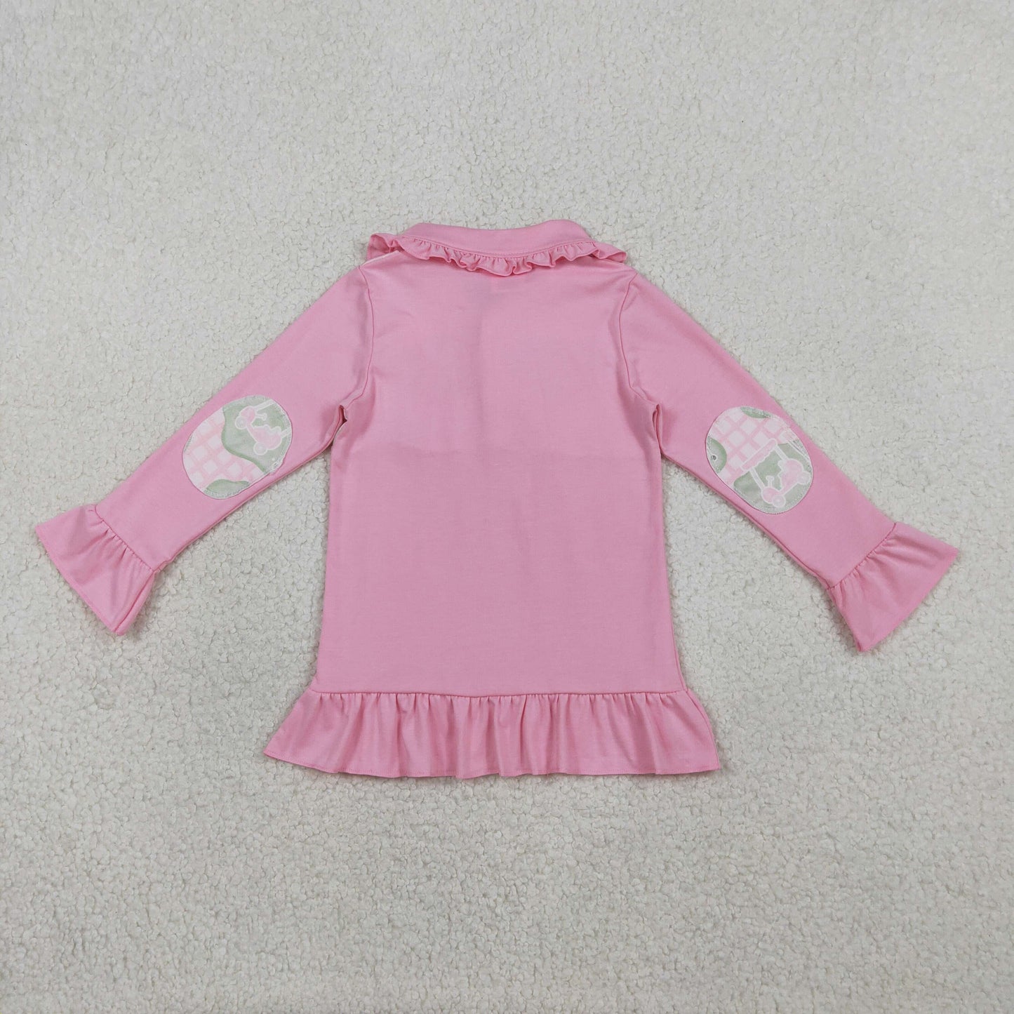 GT1402 Pink Golf Long Sleeve Girls Top