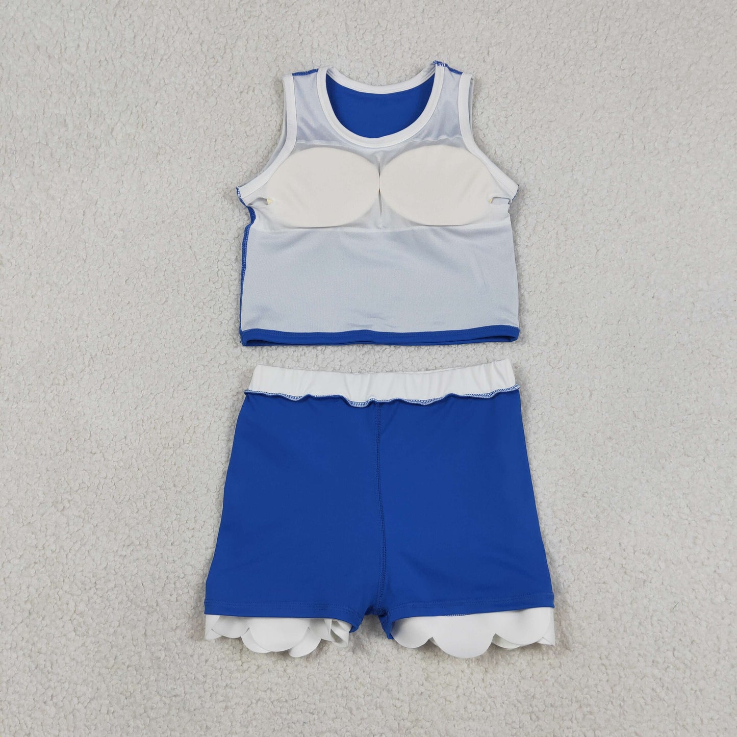GSD4023 Yoga Blue Sleeveless Skorts Girls Set
