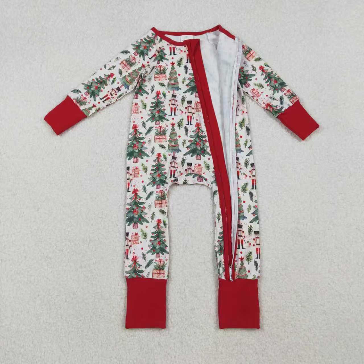 Christmas soldier tree romper/set RTS Sibling Clothes