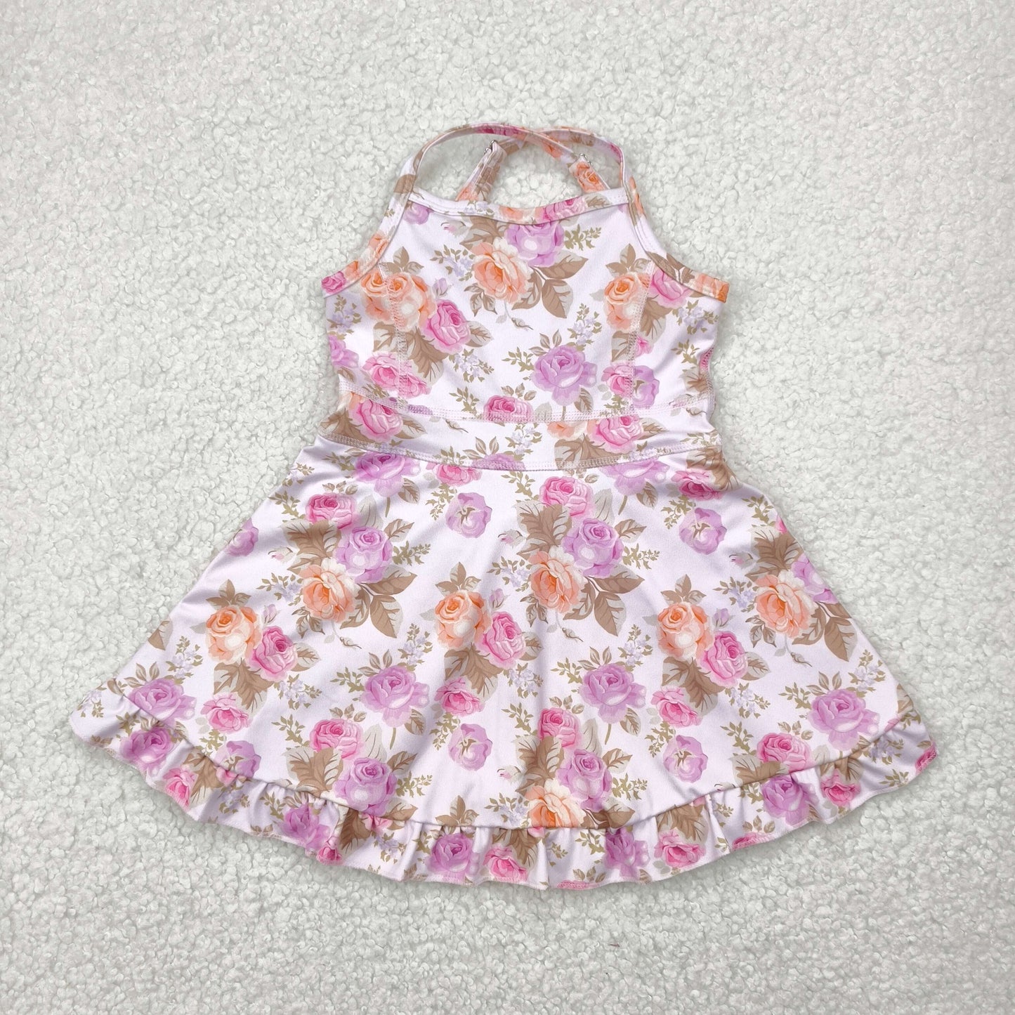 yoga GSD2280 orange flowers pink flowers girls dress