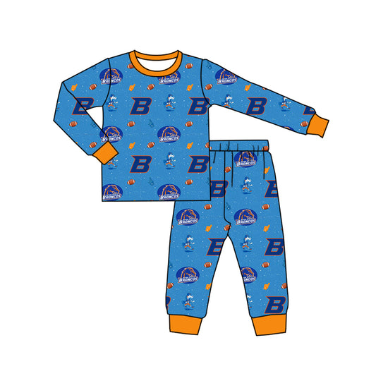 custom S 8.19 Blue long sleeve pants boys set