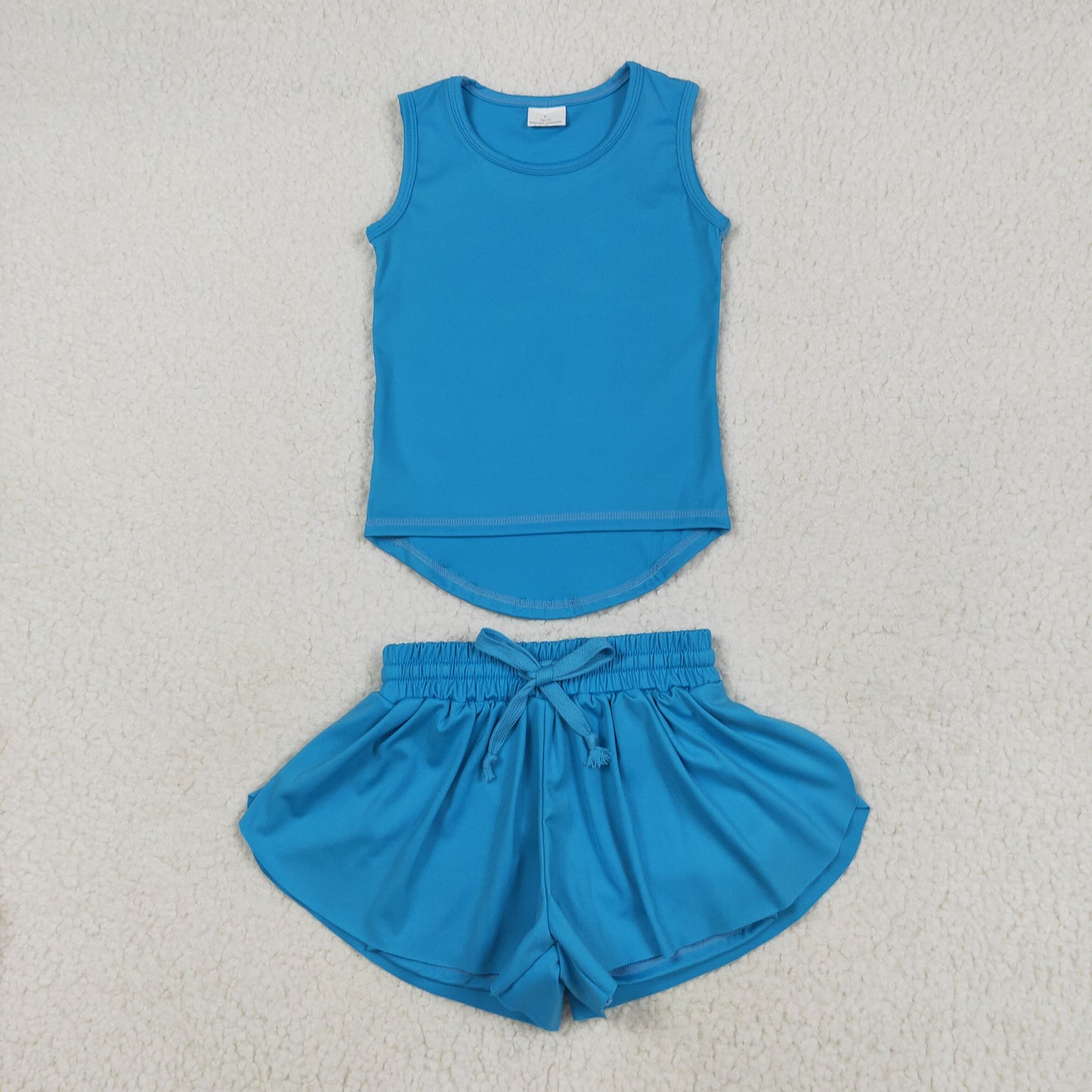 yoga GSSO2504 blue sleeveless shorts girls set