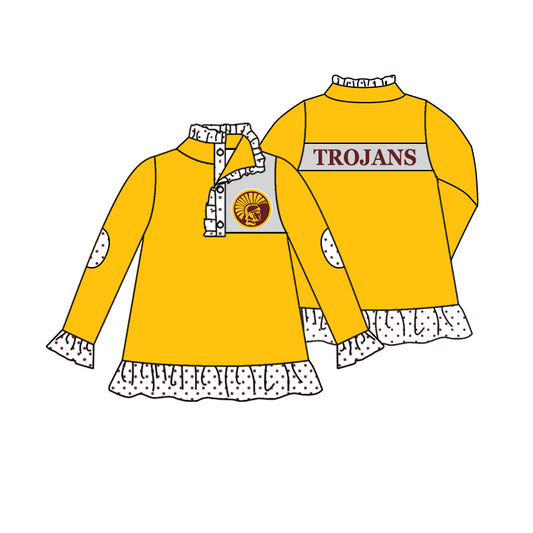 8.2 Custom Team 05 yellow long sleeve kids top