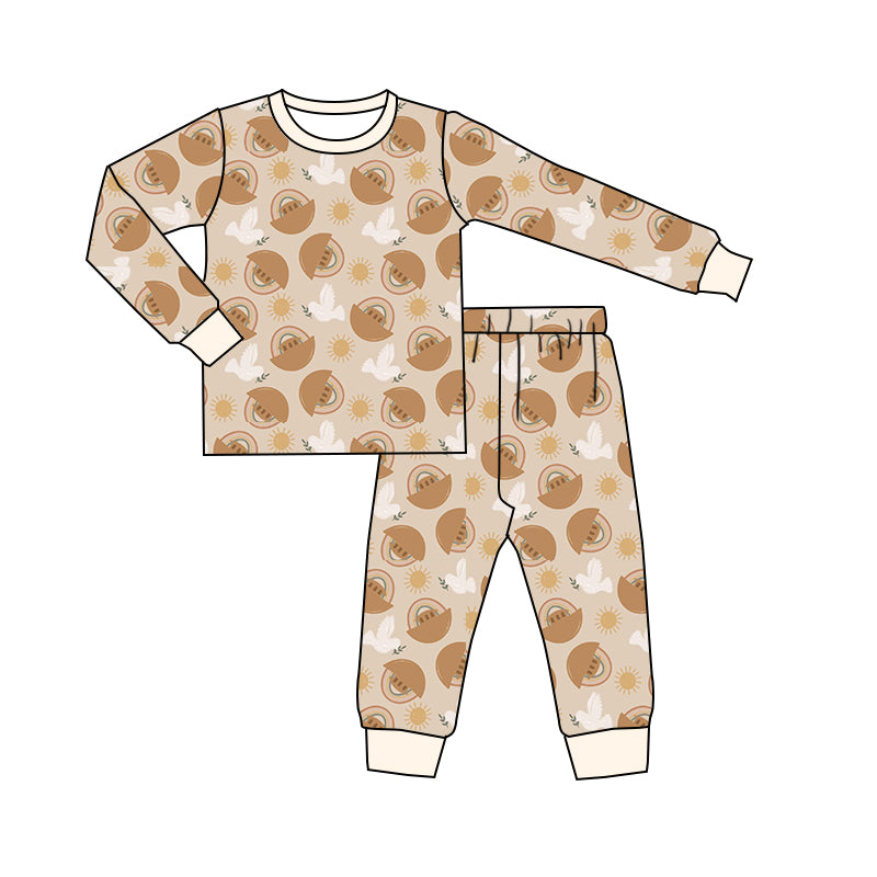 custom S 8.22 Rainbow sun long sleeve pants boys pajamas