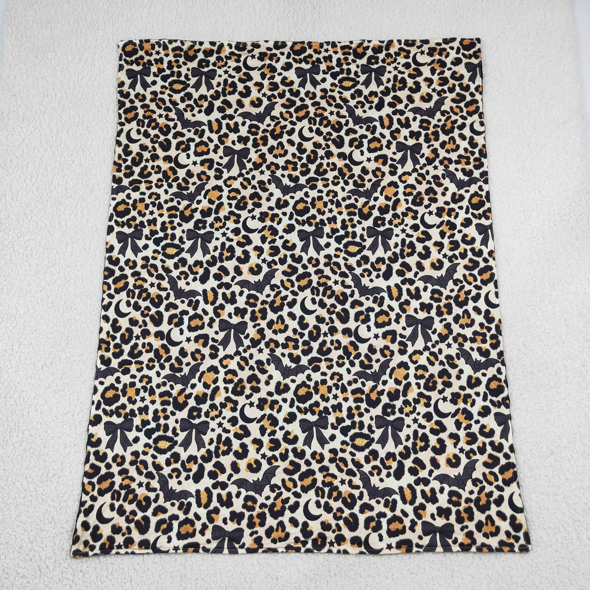 BL0290 Halloween Bat Leopard Baby Blanket