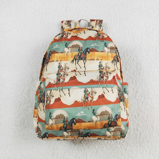 BA0266  Western rodeo brown kids bag