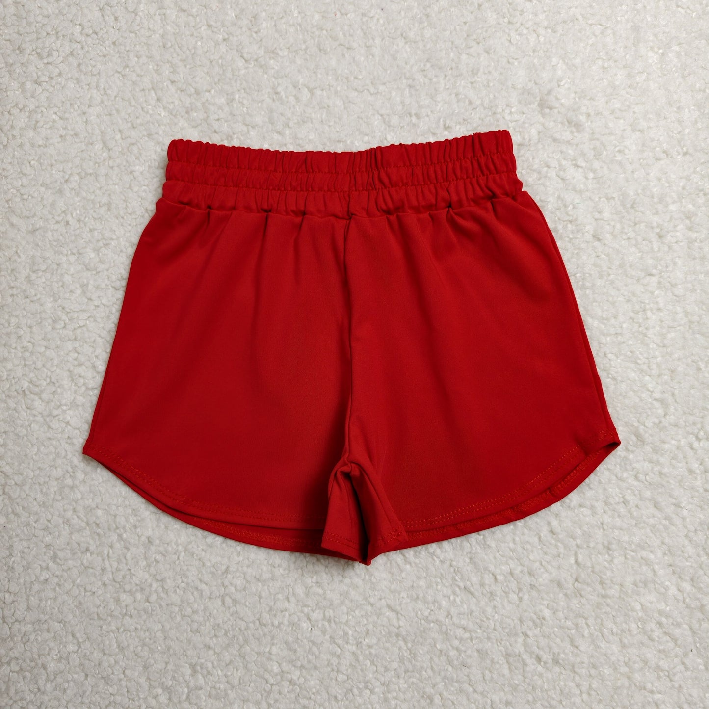 Yoga SS0901 Solid Color Red Girls Shorts