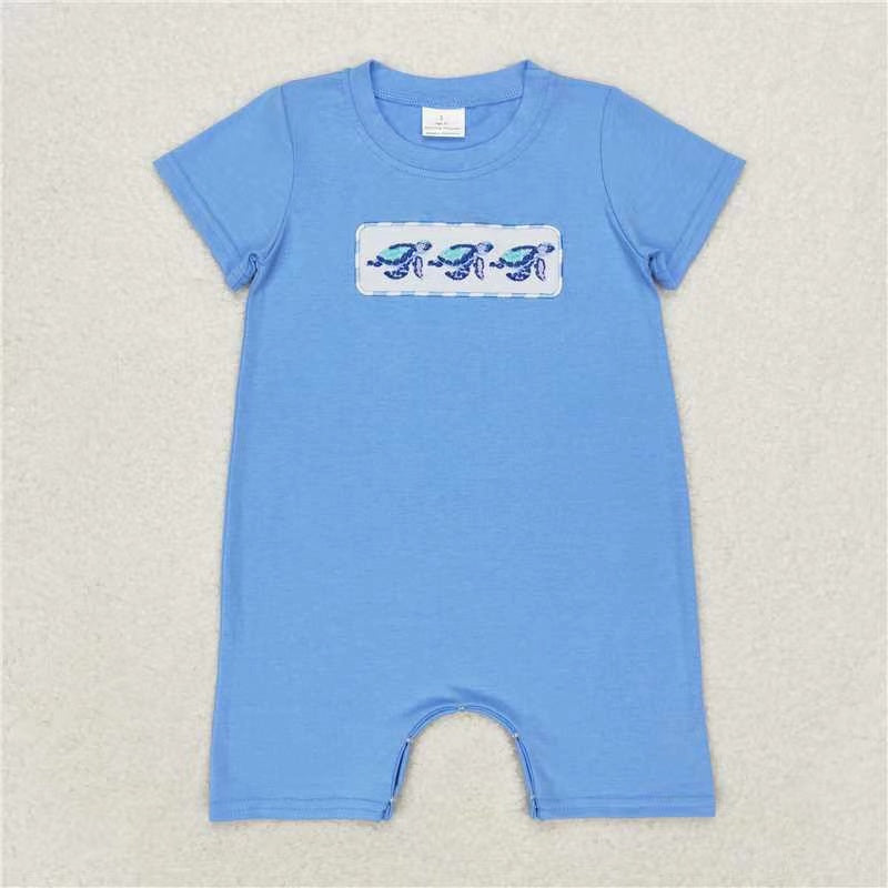 embroidery sea turtle sibling clothes RTS