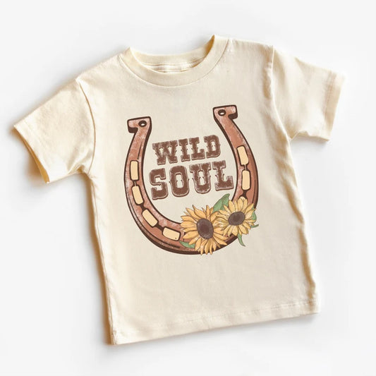 custom Western Wild Soul Sunflowers Kids T-shirt