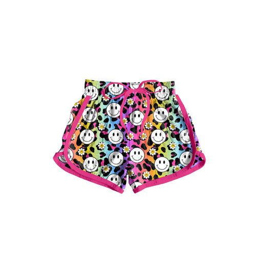 preorder SS0169 Colorful Leopard Smile Girls Shorts