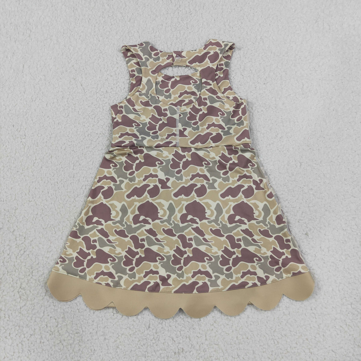 GSD4228 Yoga Camo Bows Skorts Sleeveless Girls Set