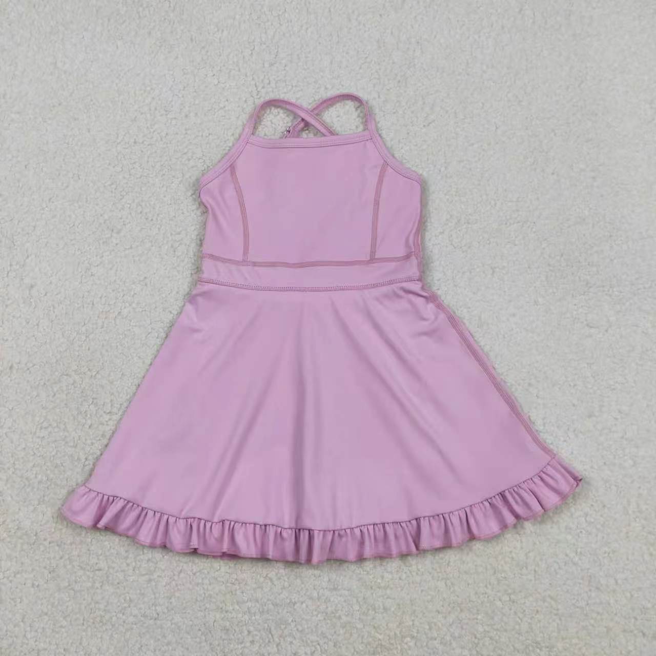 Yoga Solid Color Skort Girls Dress Sibling Clothes