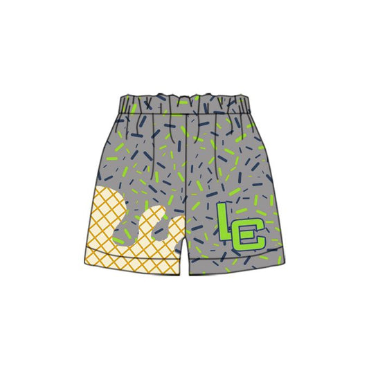 Custom Moq 3 Football team school LC grey adult shorts