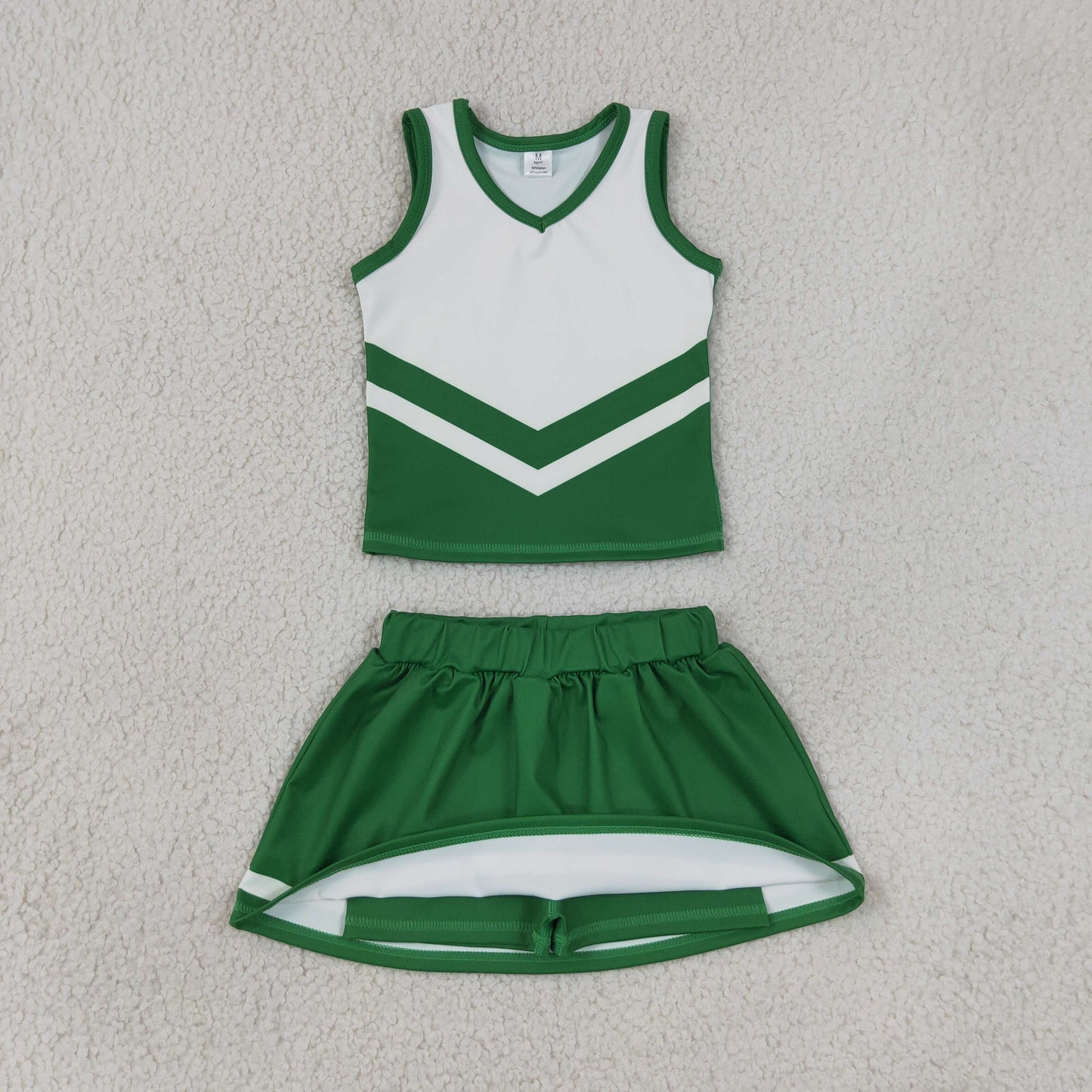 GSD4191 Yoga Green Sleeveless Skorts Girls Set