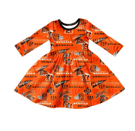 custom S 8.21 Orange girls dress