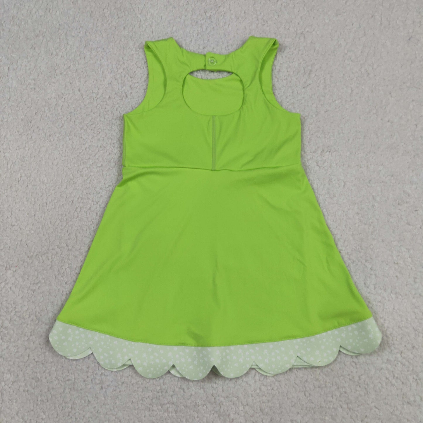 GSD3316 Yoga Solid Color Mint Green Bows Sleeveless Skorts Girls Dress