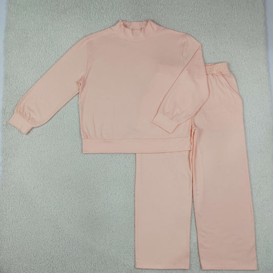 GLP3415 Pink Long Sleeve Pants Adult Women Set