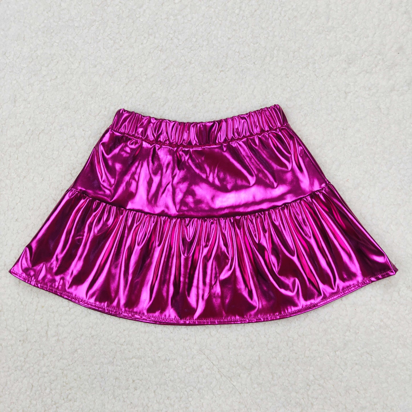 GLK0039 Purple Leather Girls Skirt