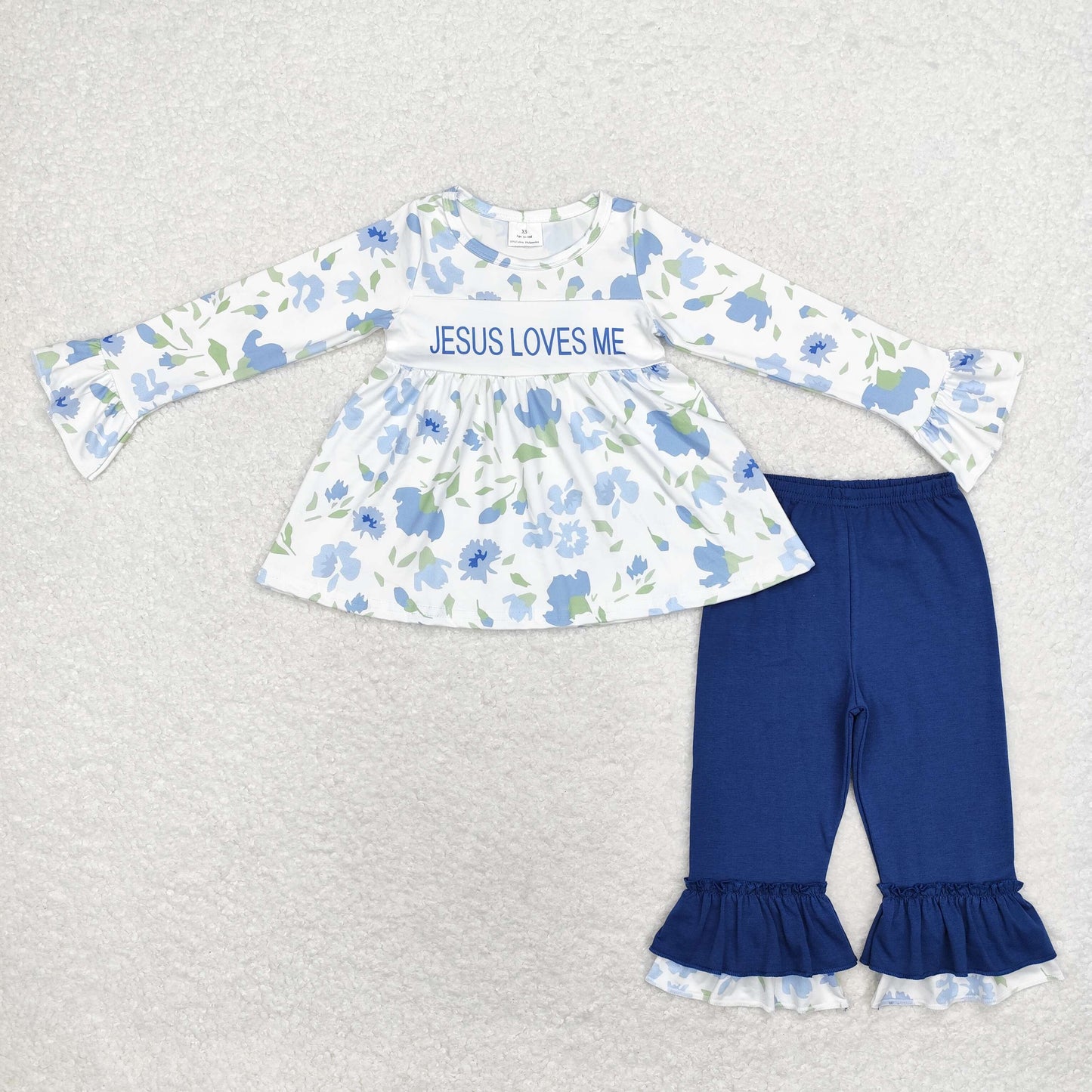 JESUS LOVE ME blue sibling clothes RTS