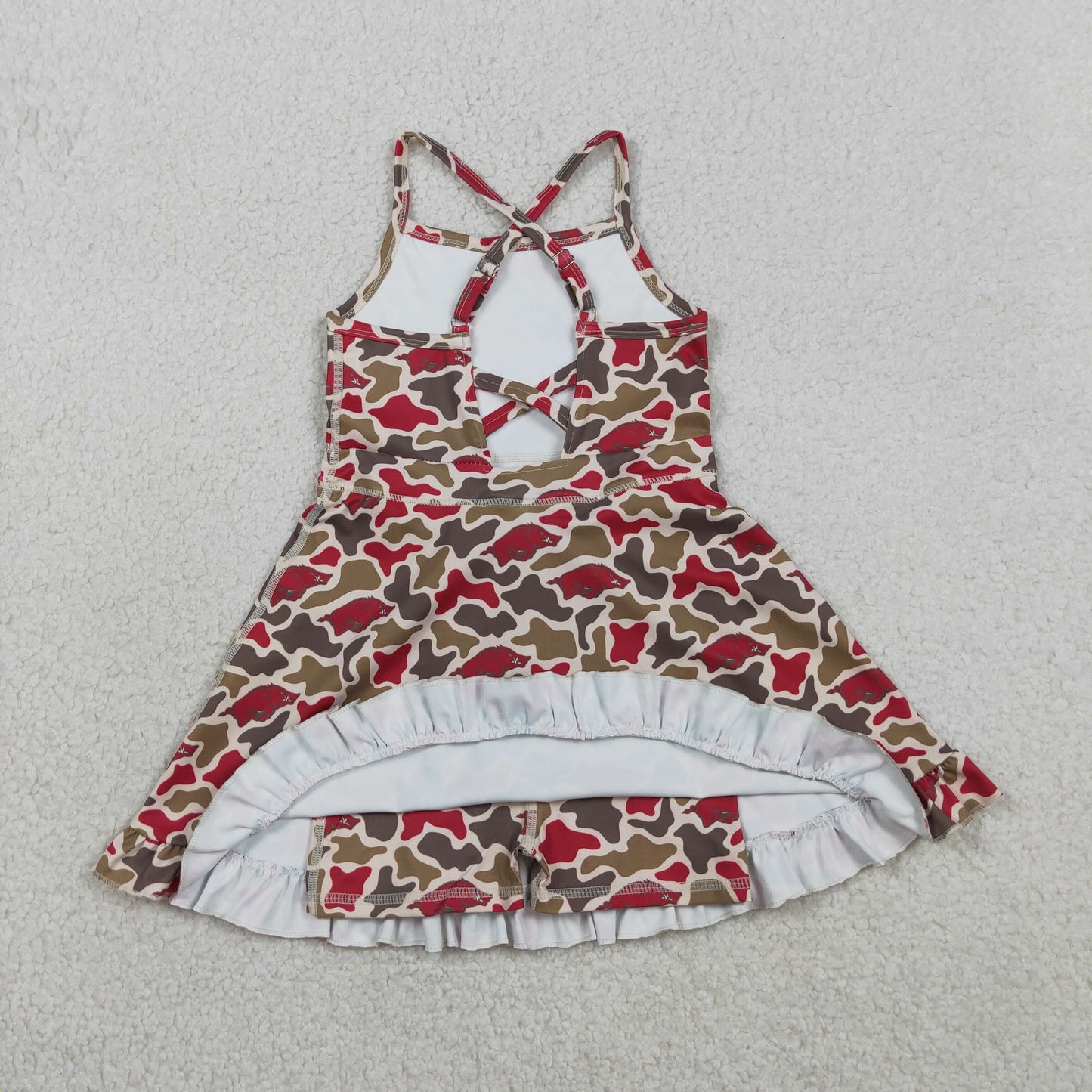 GSD3587 Yoga Team Camo Sleeveless Skorts Girls Dress