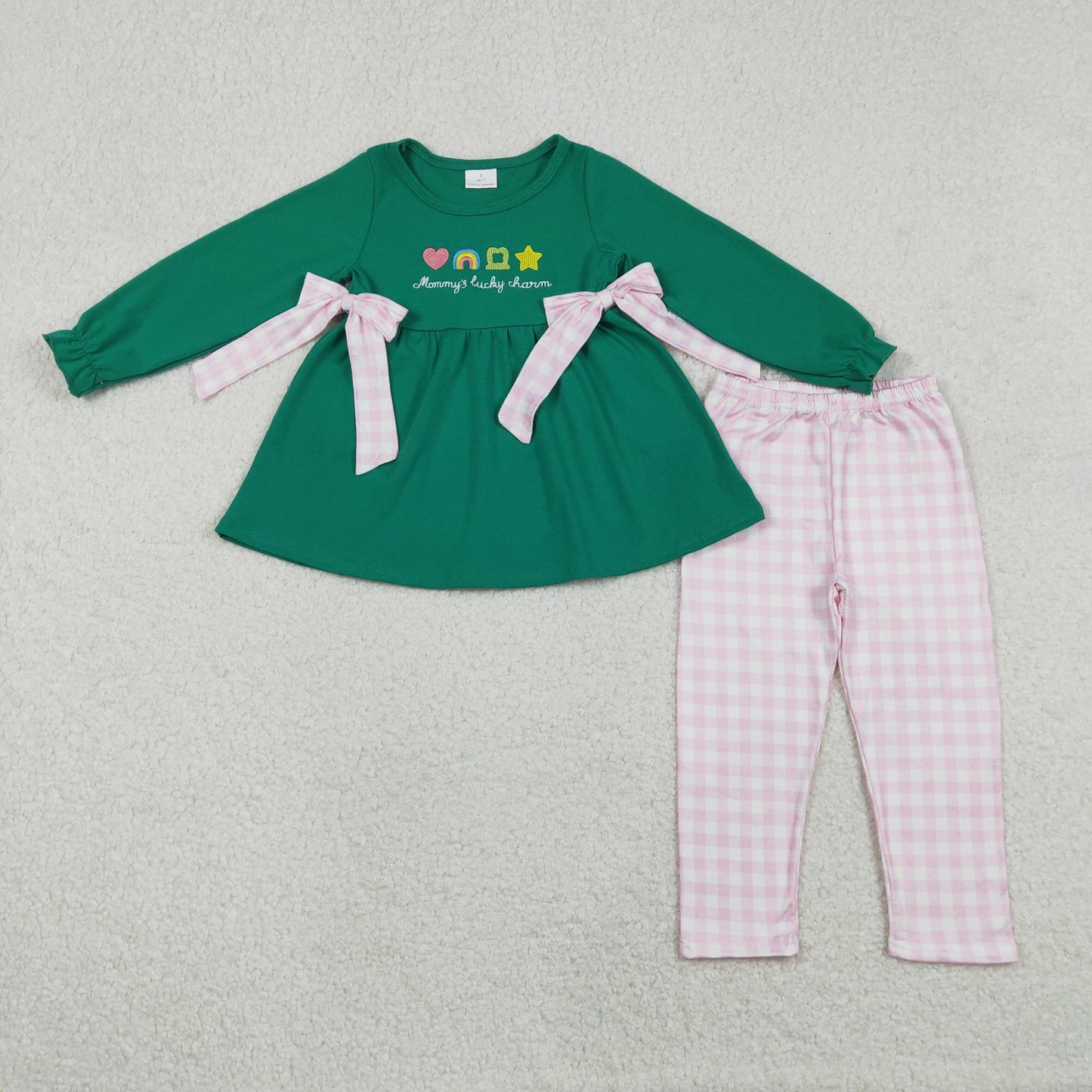 Embroidery St Patrick Clover Romper/Set RTS Sibling Clothes