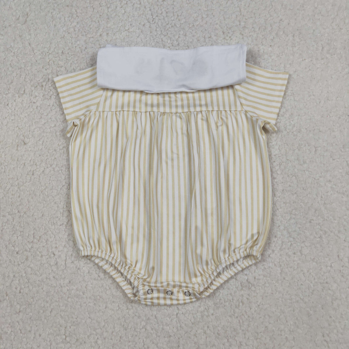 Embroidery SR3802 Easter Cross Sheep Short Sleeve Girls Romper