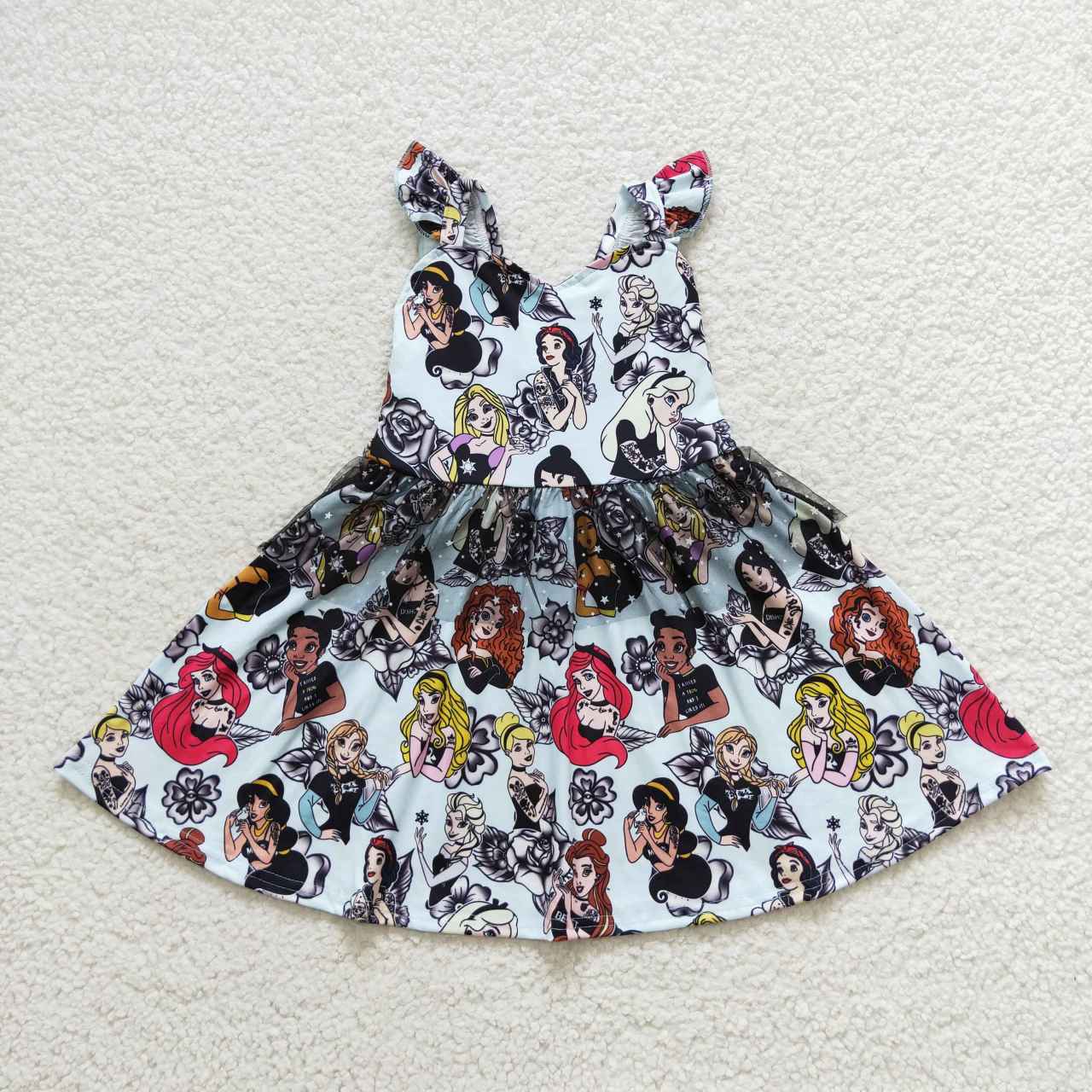 GSD0460 Halloween princess flutter sleeve girls dress