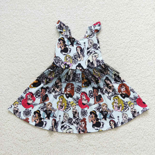 GSD0460 Halloween princess flutter sleeve girls dress
