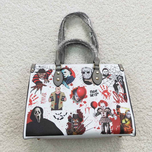 BA0136 Halloween clown white handmade bag