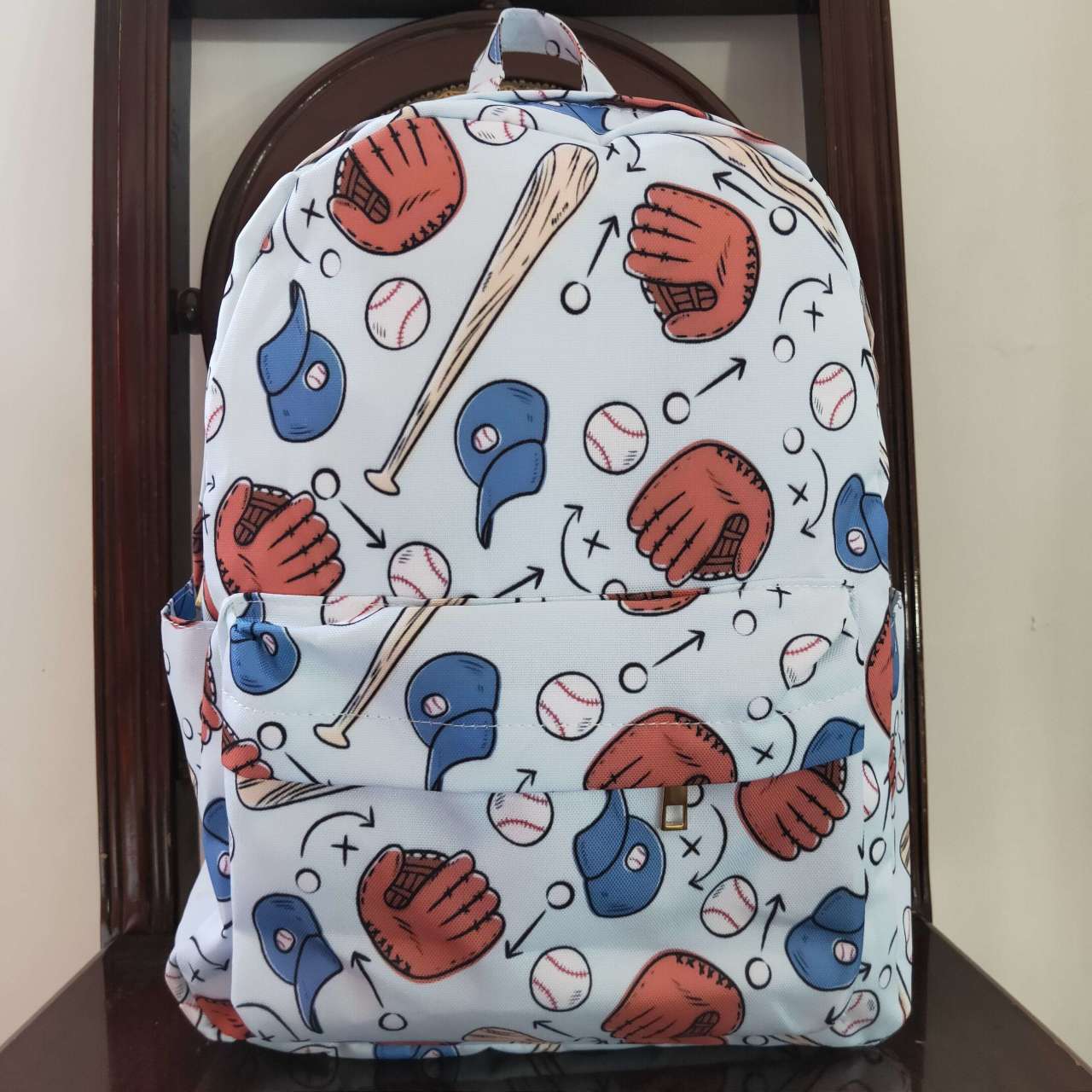 BA0075 Baseball glove blue kids bag