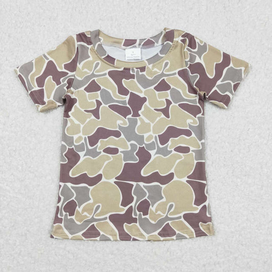 BT0622 camo short sleeve boys top