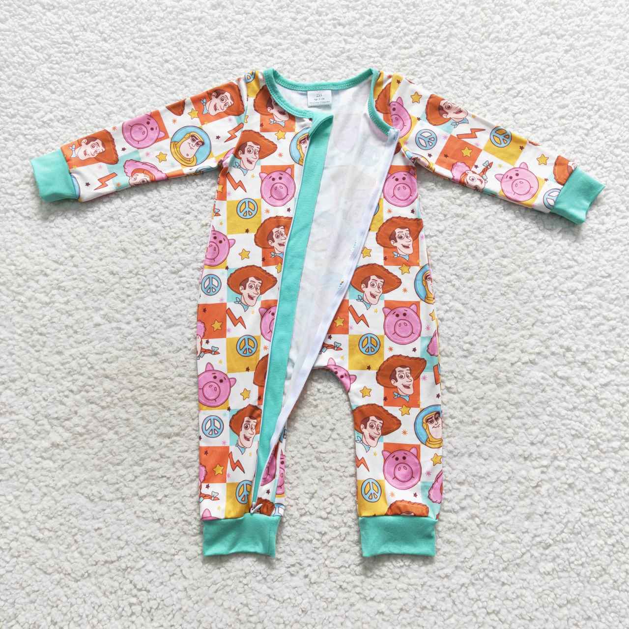LR0558 Cartoon toy long sleeve kids romper