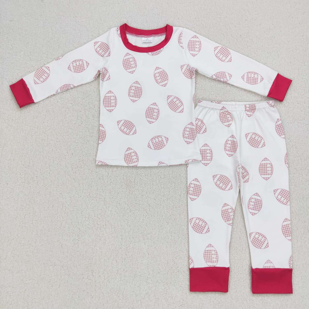 GLP0793 Football long sleeve girls pajamas