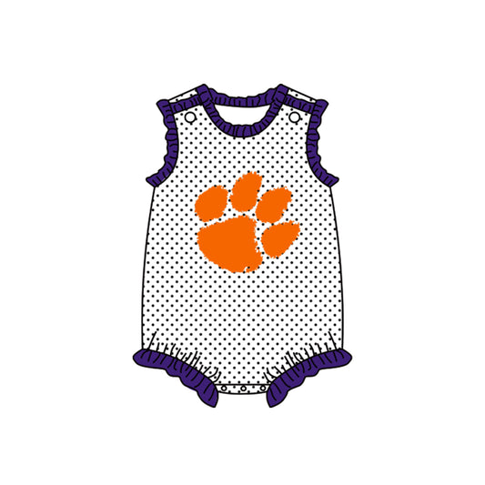 custom S 8.14 Purple sleeveless girls & boys romper